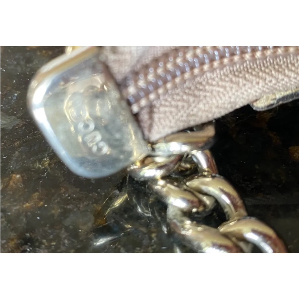 Gucci Soho Chain Hobo Leather Medium Taupe Light Brown Pebbled Leather P - Picture 7 of 12